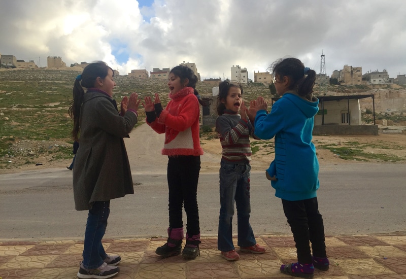 Young orphan girls at Dar Alehsan orphanage in Amman, Jordan.